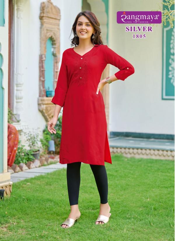 Rangmaya Silver Vol 18 Casual Rayon Kurti Collection